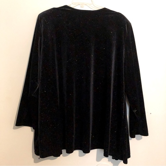 Onyx Nite Formal Jacket/Cardigan in Black with Silver Sparkles, size 26. - Picture 2 of 5
